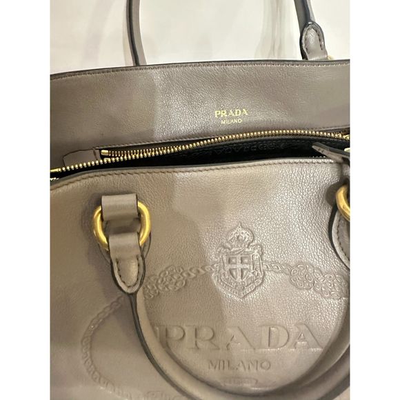 LUXURY PRADA SHOULDER BAG HANDBAG 1BA579 : ARGILLA COLOR, LEATHER NEW - Picture 7 of 7